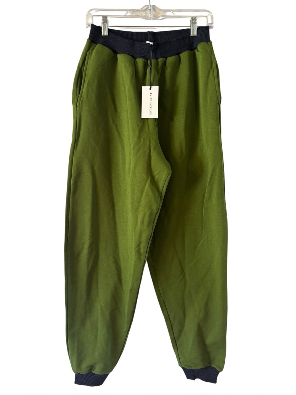 WeWoreWhat Women's Hunter Green/Navy Slim Leg Jogger Sweats Size Medium
